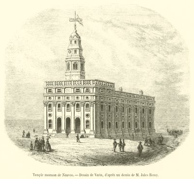 Tapınak mormon de Nauvoo (gravür) by French School