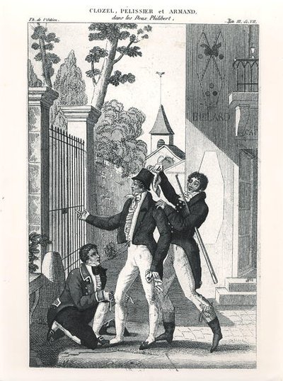 Louis Benoit Picard'ın (1769-1828) komedisi 'Les Deux Philibert'ten Zarif Bir Oyuncu Olarak Clozel, c. 1818 (gravür) (s/b fotoğraf) by French School