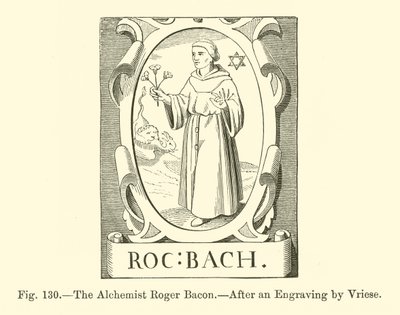 Simyacı Roger Bacon (gravür) by French School