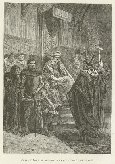 Bourges Başpiskoposu konuşmak için izin istedi by French School