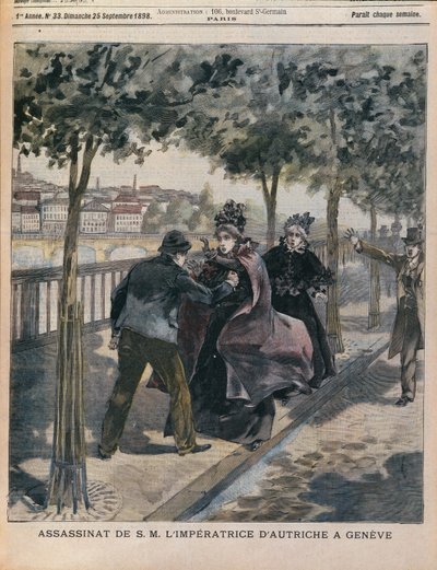Elizabeth Suikastı (1837-98) Avusturya İmparatoriçesi Cenevre