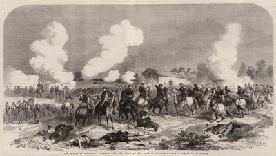 Solferino Savaşı, Generaller Niel ve Vinoy Quagliara Çiftliğinde (gravür) by French School