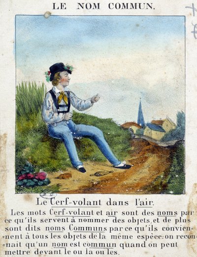 Ortak Ad (Uçurtma tutan çocuk) - “” Görüntülerde Dilbilgisi”” by French School