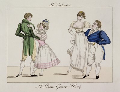 Zıtlıklar, Levha 24, Le Bon Genre, 1811 by French School