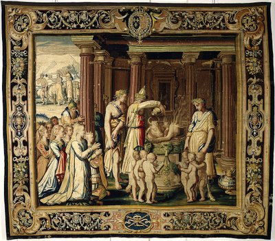 Taç Giyme Kurbanı, c.1610 (yün ve ipek) by French School