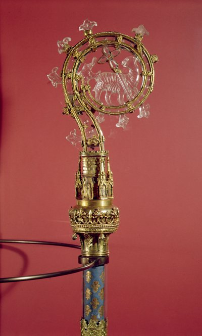Cistercian Manastırı Abbaye du Lys Abbesses of Crozier (gümüş yaldız ve kaya kristali) by French School