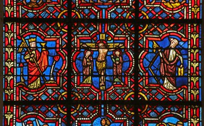Kilise ve Sinagog Arasındaki Çarmıha Gerilme by French School