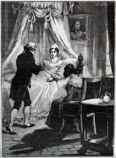 Berry Düşesi (Marie Caroline, İki Sicilya Prensesi, Berry Düşesi (1798-1870), Blay Kalesi'nde Doktor Louis Charles Deneux (1767-1846) - Gravür - by French School