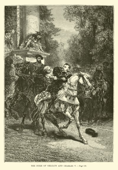 Orleans Dükü ve Charles V by French School