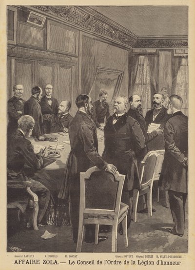 Emile Zola iftira davası - Lejyon dHonneur Nişanı Konseyi by French School