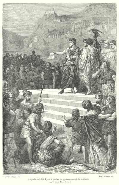 İmparator Augustus, Roma Galyasının yönetim merkezini Lugdunum