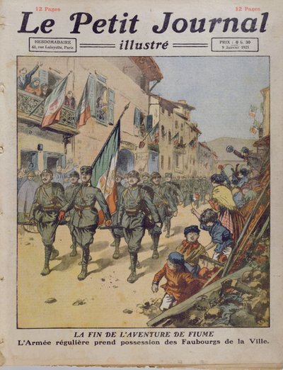 Fiume Macerasının Sonu, Le Petit Journal, 9 Ocak 1921 by French School