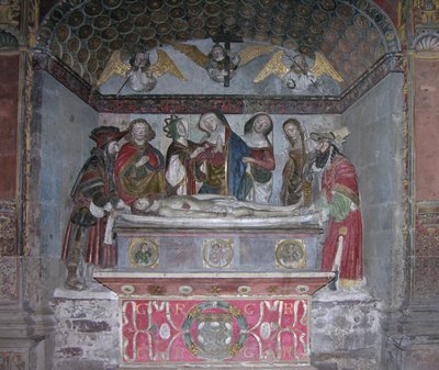 Entombment, c.1523 (boyalı taş) by French School
