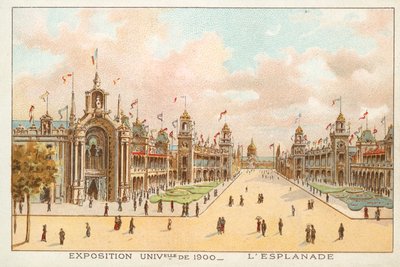 Esplanade, Evrensel Sergi 1900, Paris (chromolitho) by French School