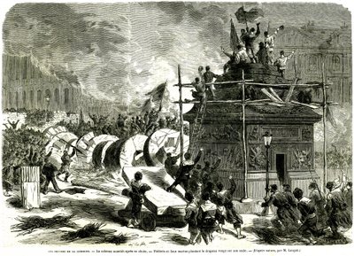 Vendome Sütununun Düşüşü by French School
