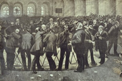 Paris Borsasında Ünlü Corbeille, 1885 dolayları by French School
