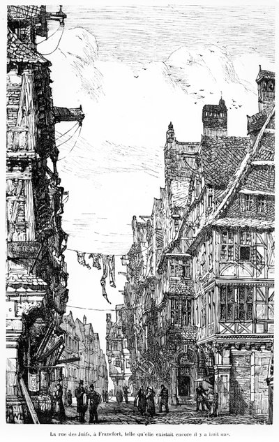 Frankfurt Judengasse, c.1860-70 by French School