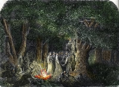 Galyalılar ve rahipleri veya Druides (gravür) 1864 by French School