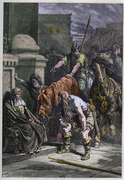 Roma'daki Galyalılar - "" Torunlarıma anlatılan Fransa tarihi"nden gravür - Francois Guizot - 1872-1876 by French School