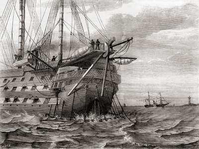 HMS Agamemnon, transatlantik telgraf kablosunu döşerken, 2 Ağustos by French School