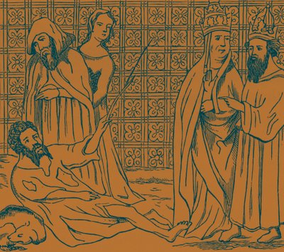 'Hermit, Robert le Diable'ı kimliğini açıklamaya zorluyor' by French School