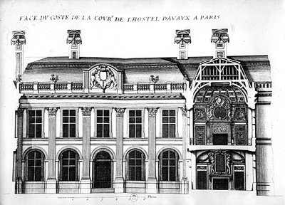 Hotel dAvaux, rue du Temple, Paris by French School