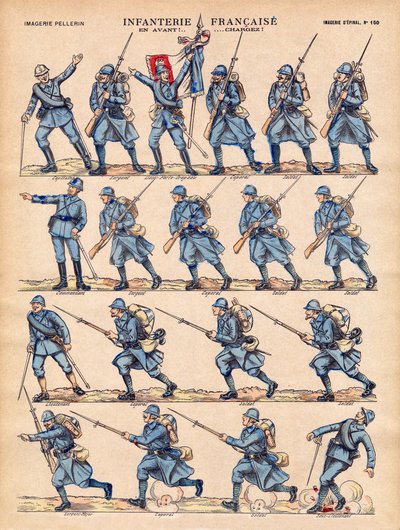 Fransız Armee Piyadeleri yükleniyor. Epinal