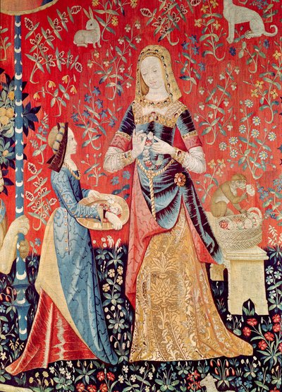 Leydi ve Tek Boynuzlu At: Koku (11816 detayı) by French School
