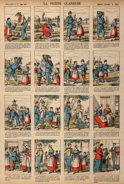 Küçük Toplayıcı (renkli gravür) by French School