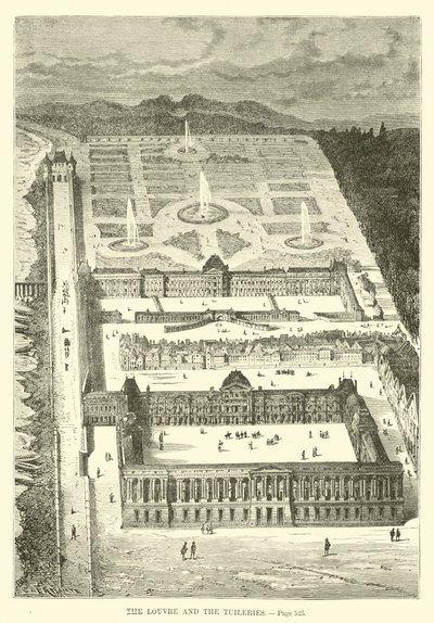 Louvre ve Tuileries by French School