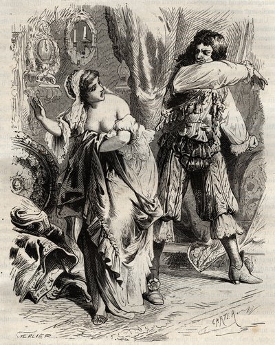 Montespan Markisi Louis Henri (Louis-Henri) de Pardaillan de Gondrin (1640-1691), Rochechouart Mortemart (veya Madame de Montespan) (1640-1707) tarafından karısı Montespan Markizine (Francoise Athenais) tokat attı. Ki