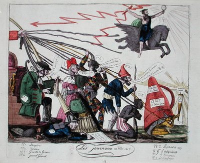 Mayıs 1815 Gazeteleri (renkli gravür) by French School
