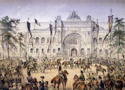 1855'te Exposition Universelle'deki Palais de lIndustrie by French School