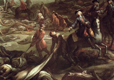 1720'de Marsilya'daki Veba (tuval üzerine yağlı boya) (detay) by French School
