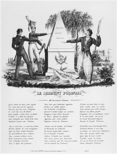 Polonya yemini, Polonyalı mızraklıların şarkısı, 1830 dolayları by French School