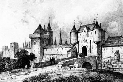 Porte Saint-Honoré, 13. yüzyılda Paris by French School