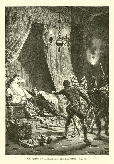 Navarre Kraliçesi ve Huguenot by French School