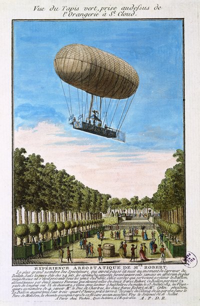 Saint Cloud üzerinde Robert Zeplin, Paris, 15 Temmuz 1784 by French School