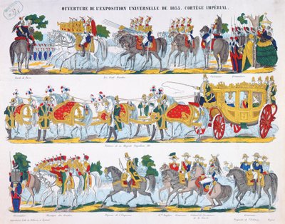 1855 yılında Exposition Universelle açılışında Kraliyet Korteji by French School