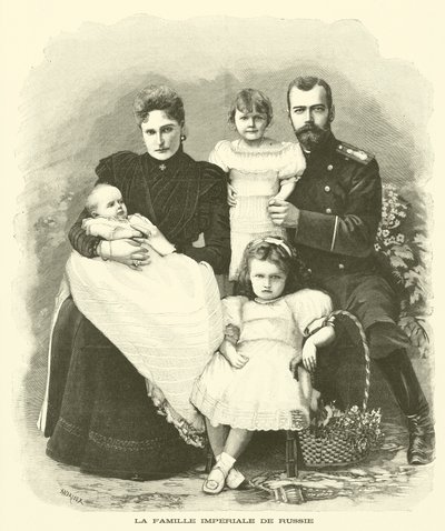 Rus imparatorluk ailesi (gravür) by French School