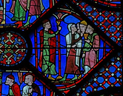 The St James Window: Almogenes (Hermogines) ustalarına hitap ediyor (w5) by French School