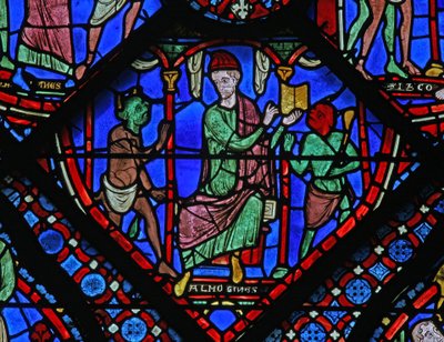 The St James Window: Almogines (Hermogines) şeytanları yükseltiyor (w5) by French School