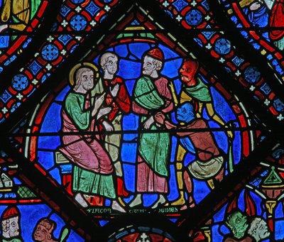 St James Penceresi: Almongenes (Hermogines), Filetus ve iblisler (w5) ile by French School