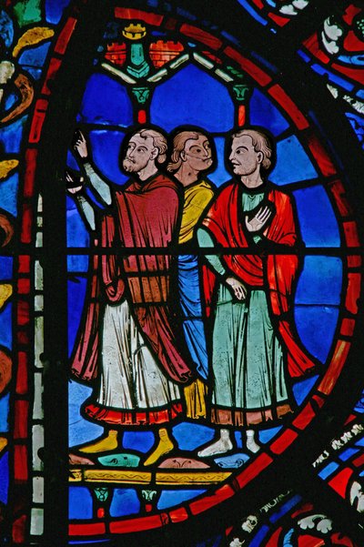 St Thomas penceresi: bir grup (w23) by French School