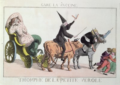 Çiçek Hastalığının Zaferi, c.1804 (renkli gravür) by French School