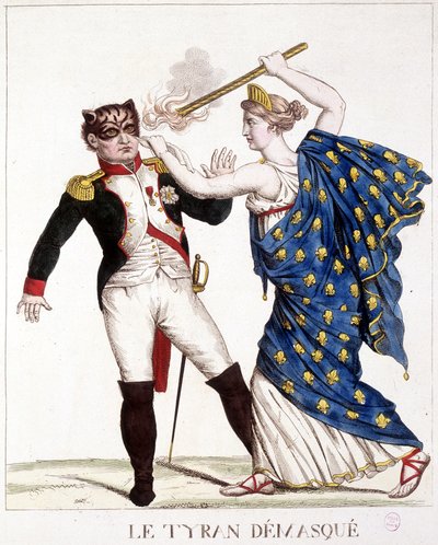 Maskesiz Tiran - “” Napolyon 1, karikatürler, kukla koleksiyonda”, c. 1814. by French School