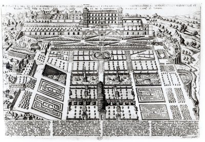 Villa dEste Sarayı ve Bahçeleri, Tivoli, İtalya, c.1600 by French School