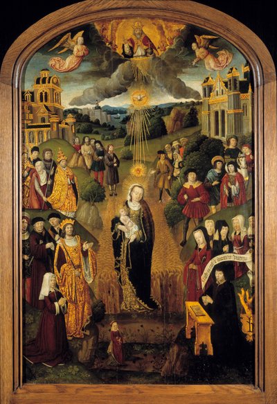 Buğday Kral Louis XII (1462-1515) ve Papa Alexander VI (1431-1503) ile Bakire mevcuttur. Küre