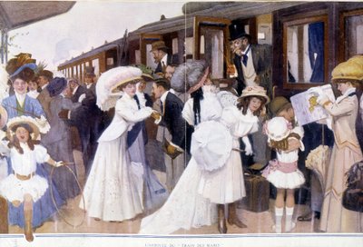 “Kocalar Treni”nin gelişi, deb.20. yüzyıl. by French School