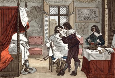 Berber, Fransa, Abraham Bosse'nin gravürü (1604-1676), c. 1640, "Paris a travers les siecles" tomeV'den gravür by French School